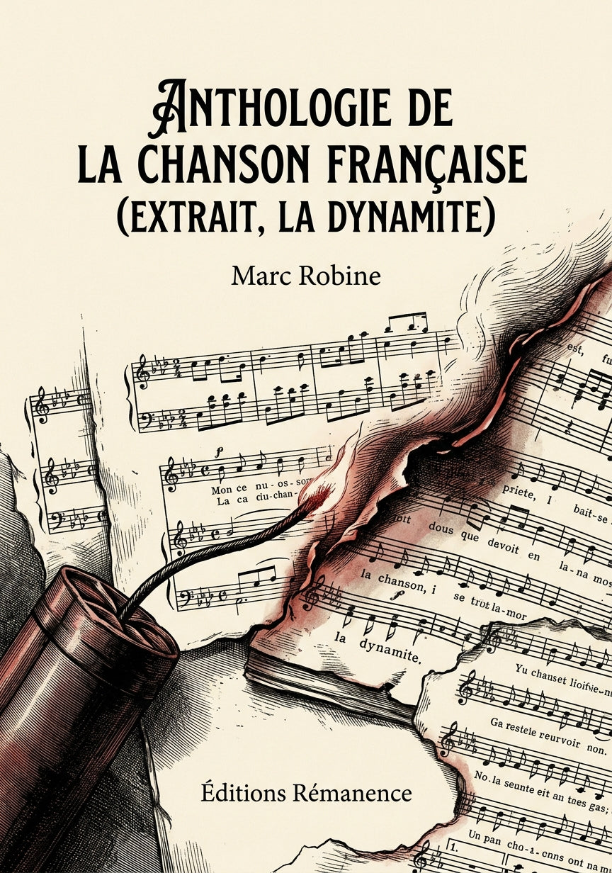 Livre Anthologie de la chanson française (extrait, La Dynamite) par Marc Robine - Couverture - Editions Remanence