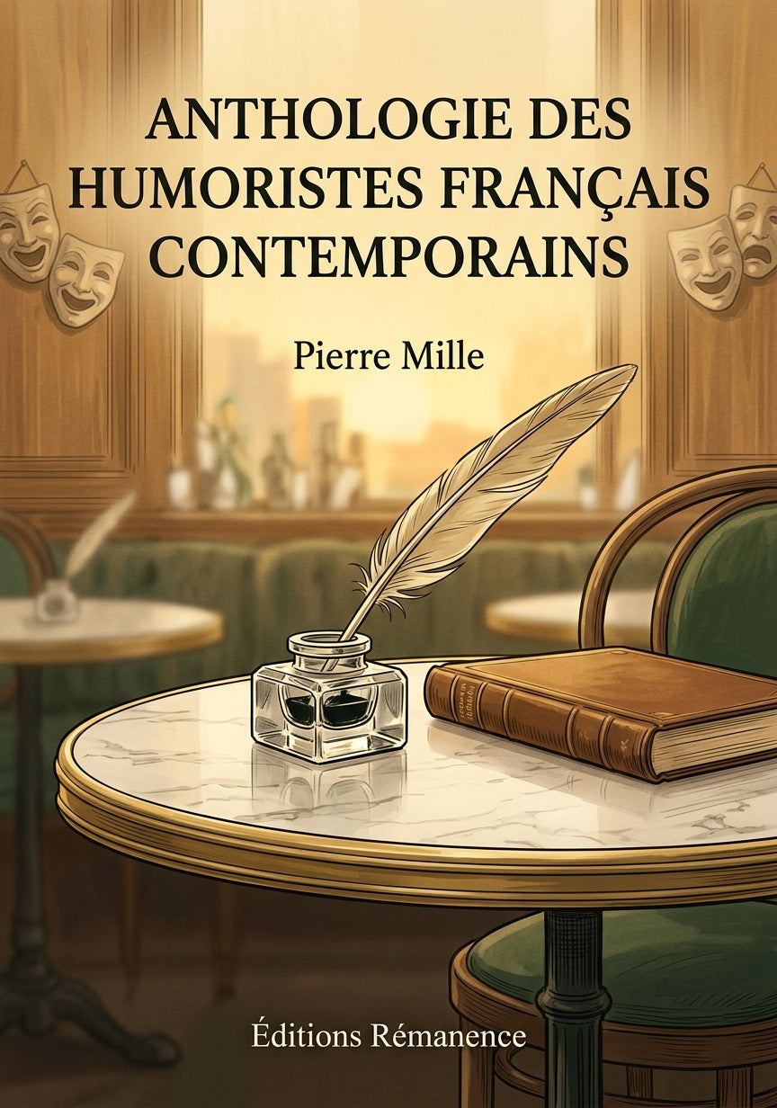 Livre Anthologie des humoristes français contemporains par Pierre Mille - Couverture - Editions Remanence