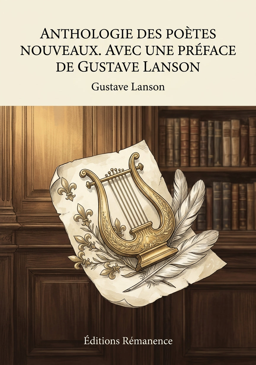 Livre Anthologie des poètes nouveaux. Avec une préface de Gustave Lanson par Gustave Lanson - Couverture - Editions Remanence