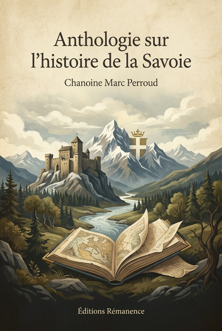 Livre Anthologie sur l'histoire de la Savoie par Chanoine Marc Perroud - Couverture - Éditions Rémanence
