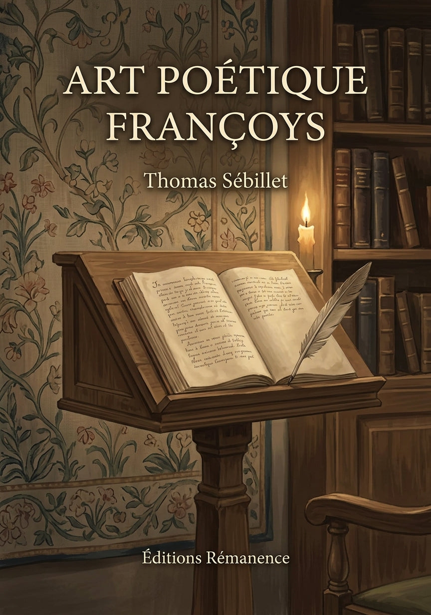 Livre Art poétique françoys par Thomas Sébillet - Couverture - Editions Remanence