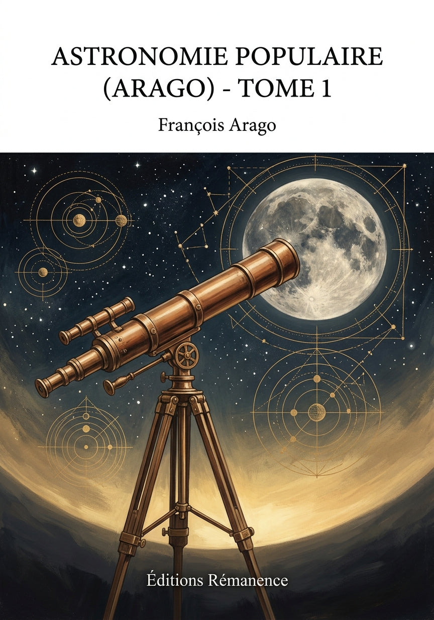 Livre Astronomie populaire (Arago) - Tome 1 par François Arago - Couverture - Editions Remanence
