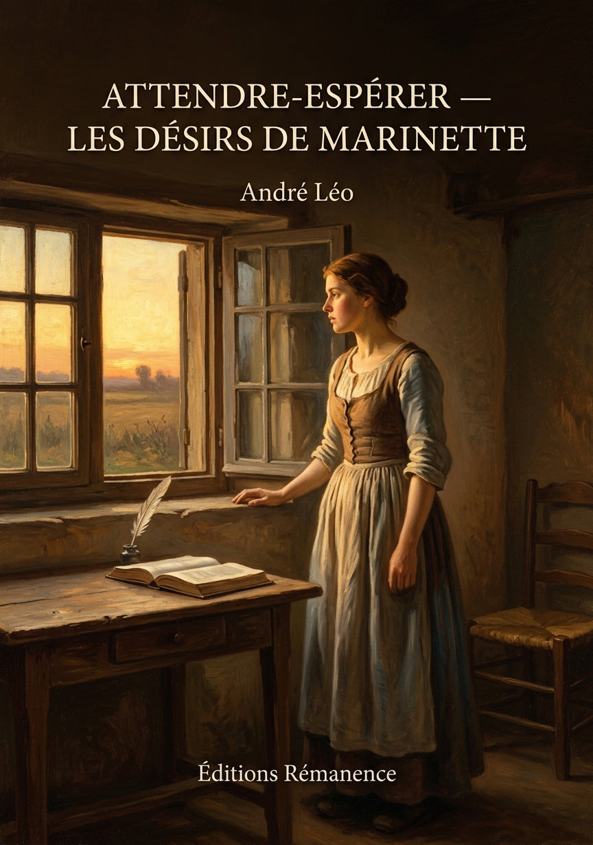 Livre Attendre-espérer — Les Désirs de Marinette par André Léo - Couverture - Editions Remanence