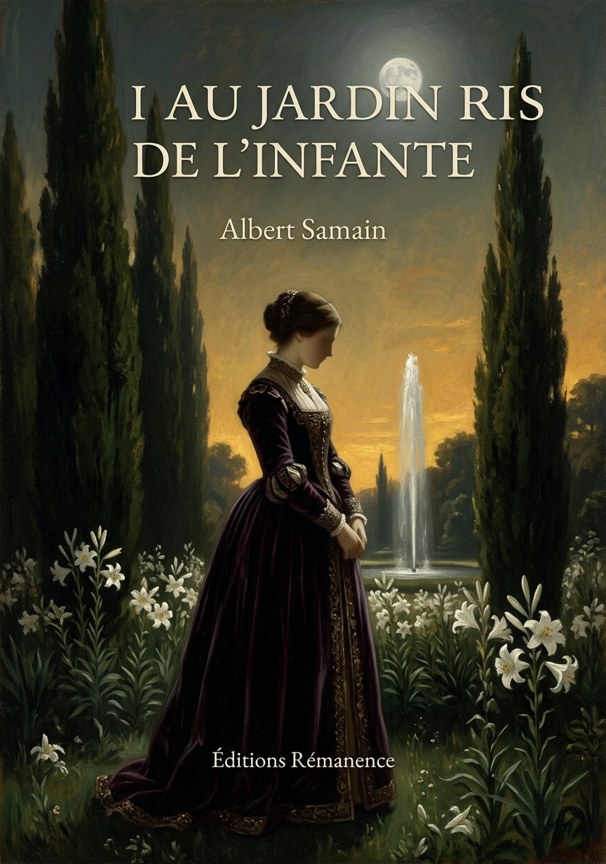 Livre Au jardin de l’infante par Albert Samain - Couverture - Editions Remanence