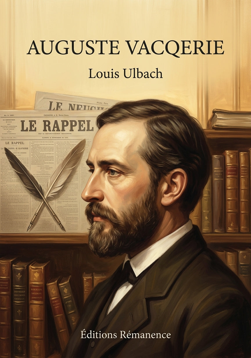 Livre Auguste Vacqerie par Louis Ulbach - Couverture - Editions Remanence