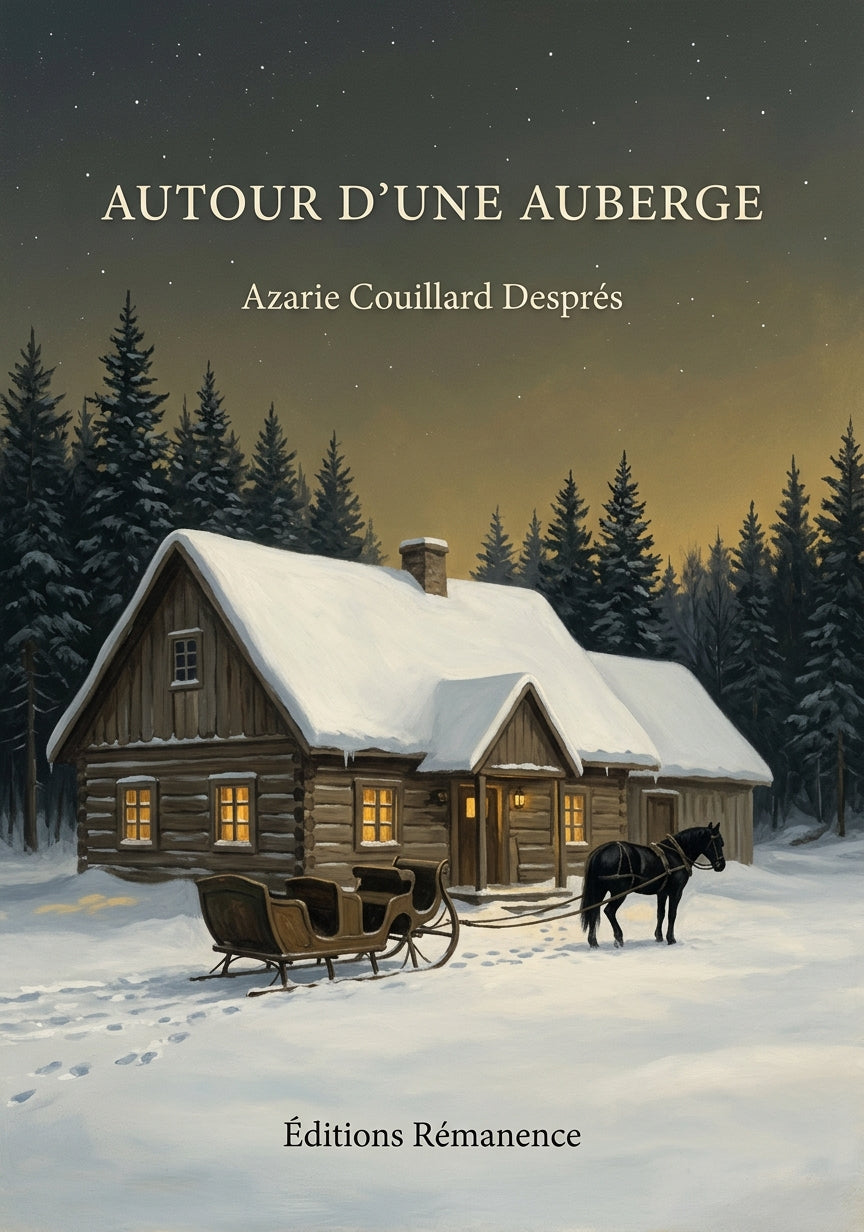 Livre Autour d’une auberge par Azarie Couillard Després - Couverture - Editions Remanence