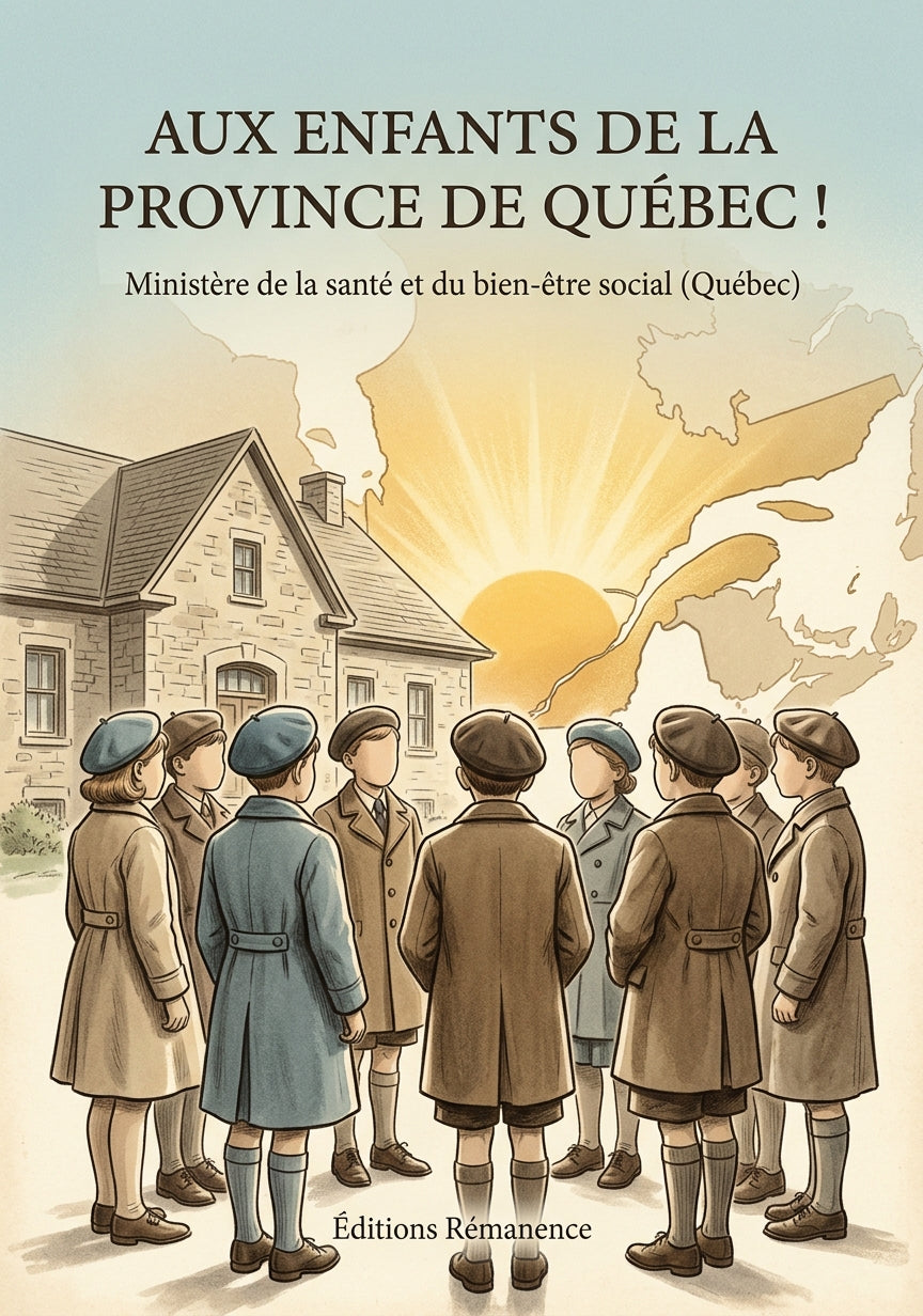 Livre Aux enfants de la province de Québec ! par Ministère de la santé et du bien-être social (Québec) - Couverture - Editions Remanence