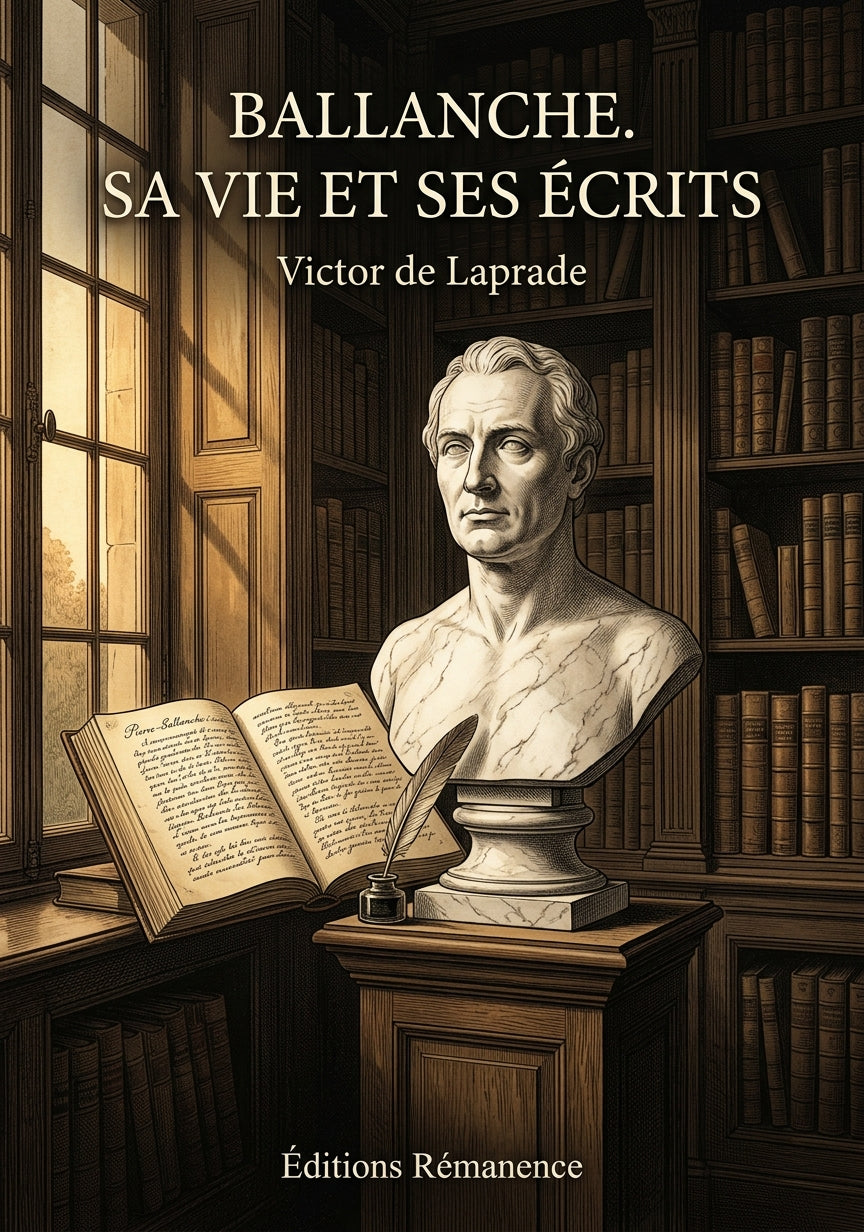 Livre Ballanche. Sa vie et ses écrits par Victor de Laprade - Couverture - Editions Remanence
