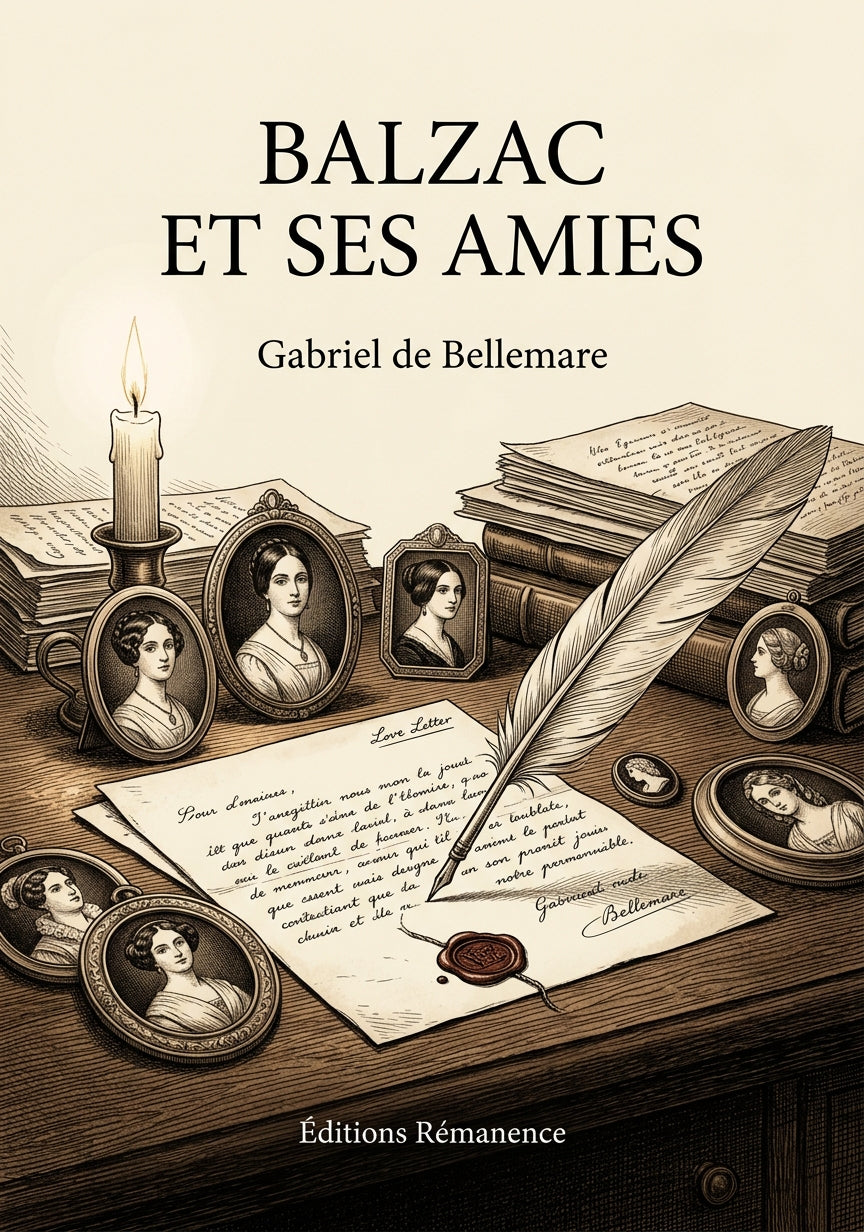 Livre Balzac et ses amies par Gabriel de Bellemare - Couverture - Editions Remanence
