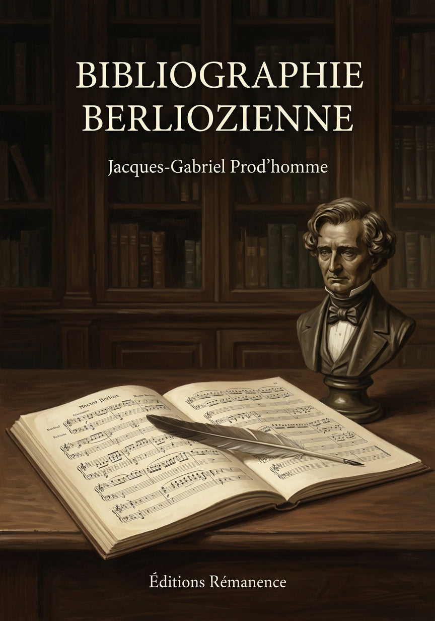Livre Bibliographie berliozienne par Jacques-Gabriel Prod’homme - Couverture - Editions Remanence