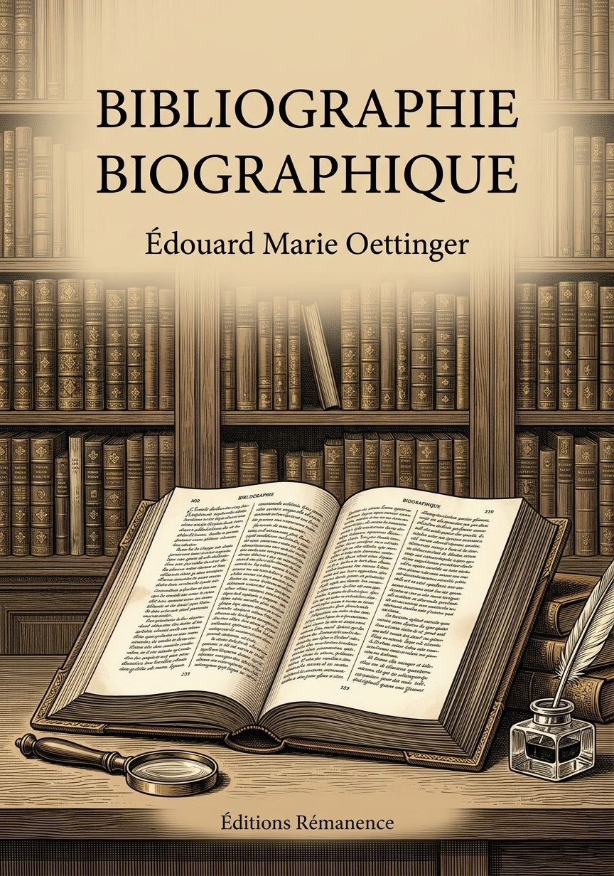Livre Bibliographie biographique par Édouard Marie Oettinger - Couverture - Editions Remanence