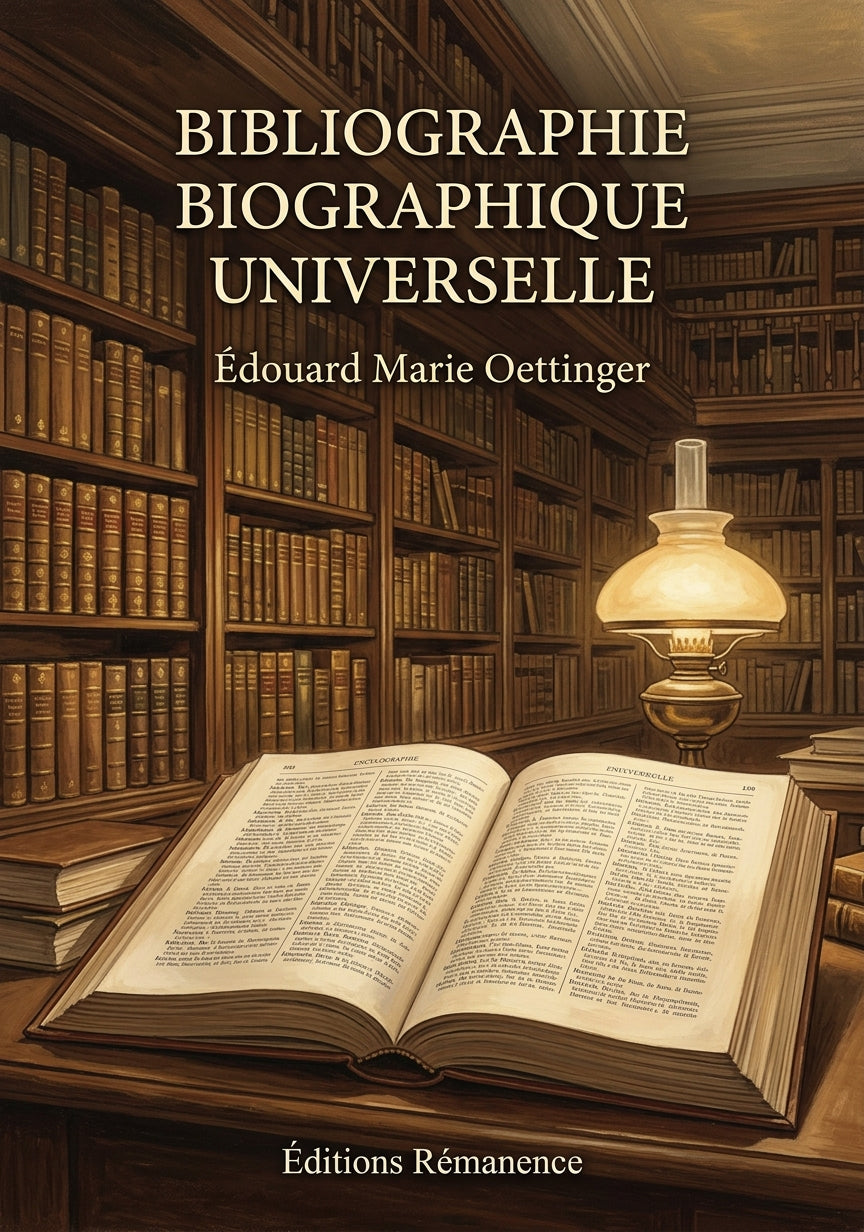 Livre Bibliographie biographique universelle par Édouard Marie Oettinger - Couverture - Editions Remanence