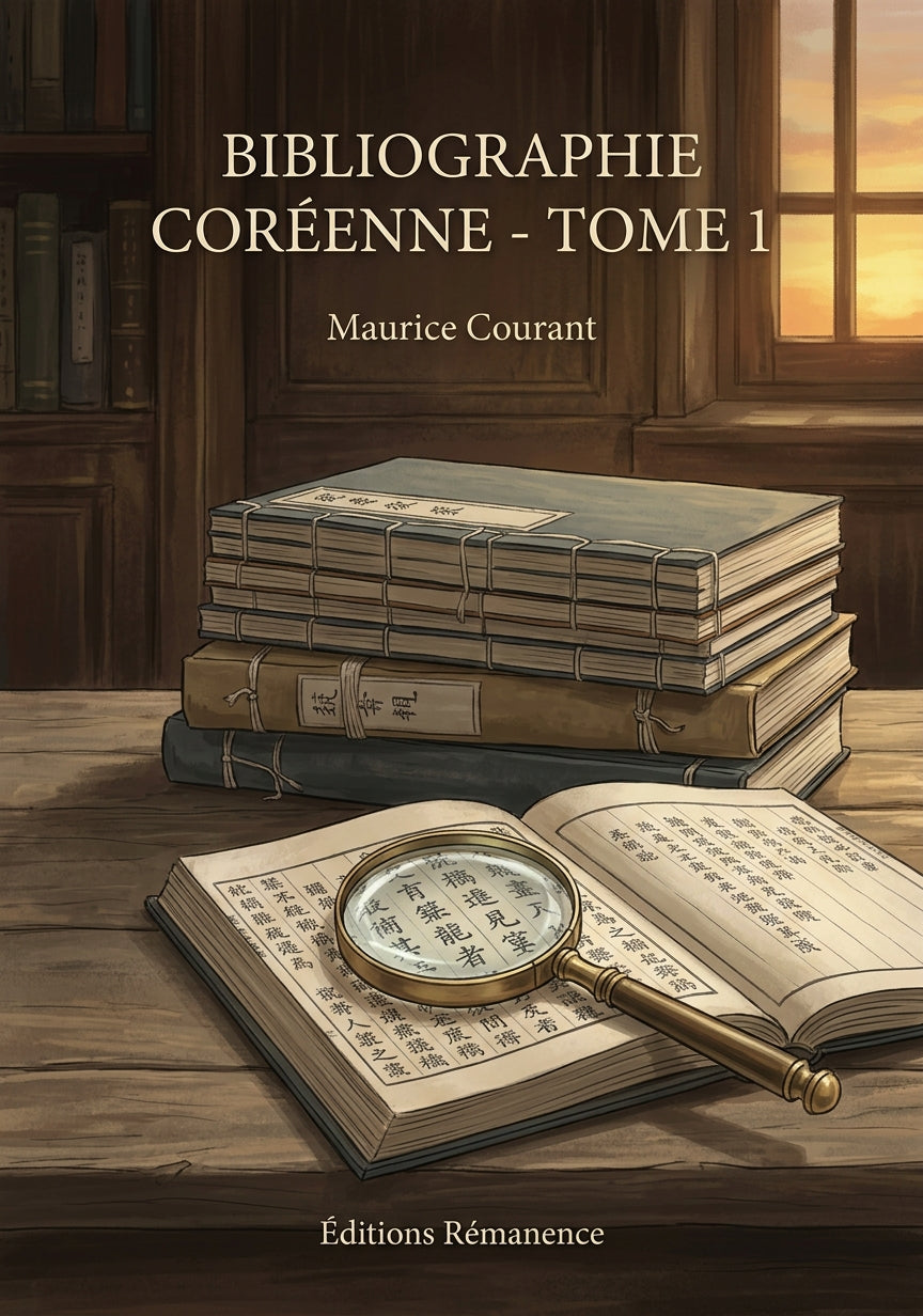 Livre Bibliographie coréenne - Tome 1 par Maurice Courant - Couverture - Editions Remanence