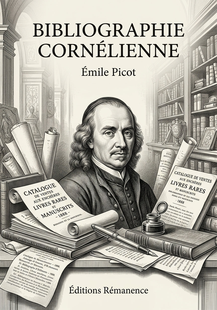 Livre Bibliographie Cornélienne par Émile Picot - Couverture - Editions Remanence