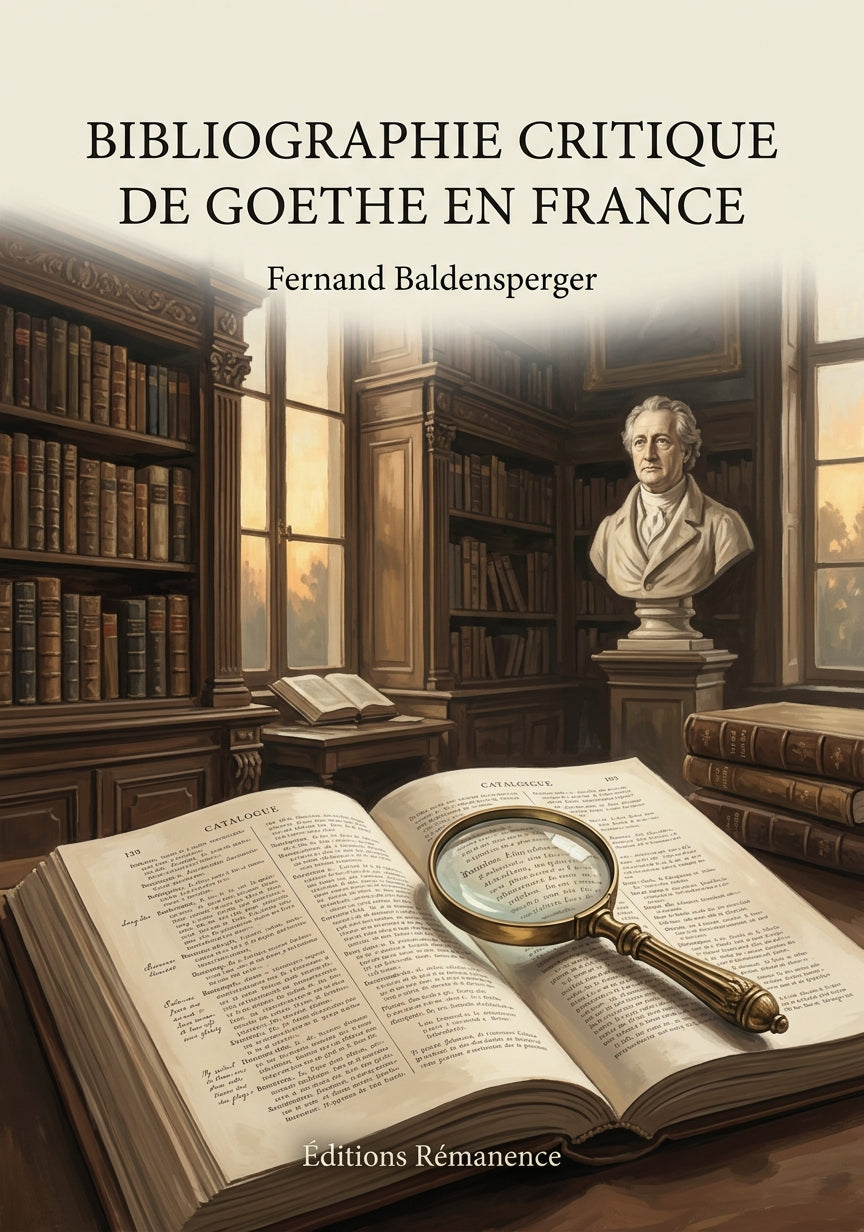 Livre Bibliographie critique de Goethe en France par Fernand Baldensperger - Couverture - Editions Remanence