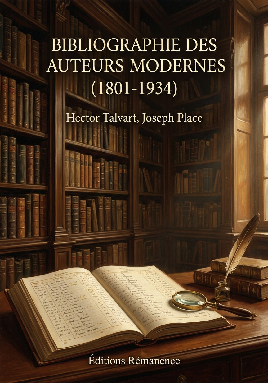 Livre Bibliographie des auteurs modernes (1801-1934) par Hector Talvart, Joseph Place - Couverture - Editions Remanence