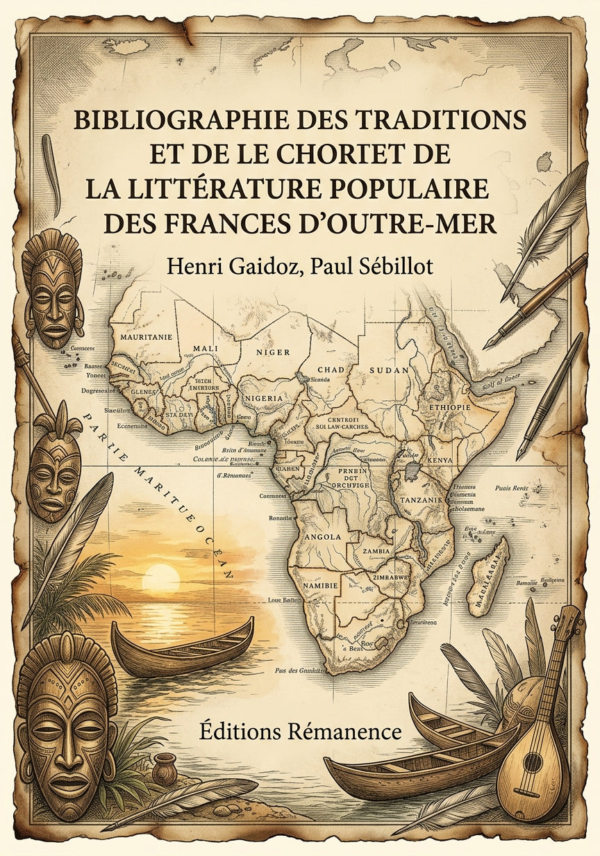Livre Bibliographie des traditions et de la littérature populaire des Frances d’outre-mer par Henri Gaidoz, Paul Sébillot - Couverture - Editions Remanence