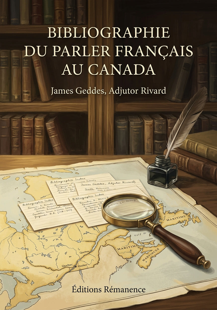 Livre Bibliographie du parler français au Canada par James Geddes, Adjutor Rivard - Couverture - Editions Remanence