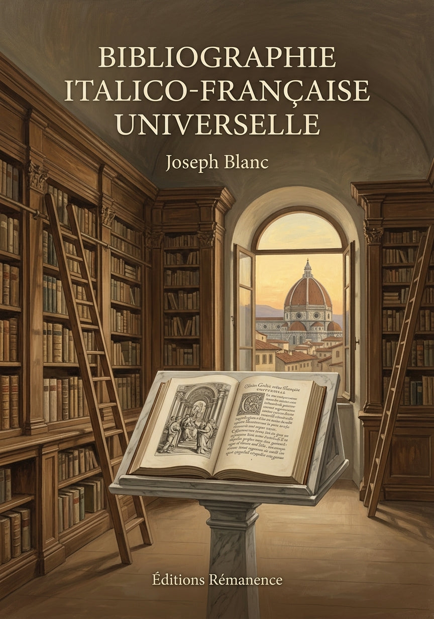 Livre Bibliographie italico-française universelle par Joseph Blanc - Couverture - Editions Remanence