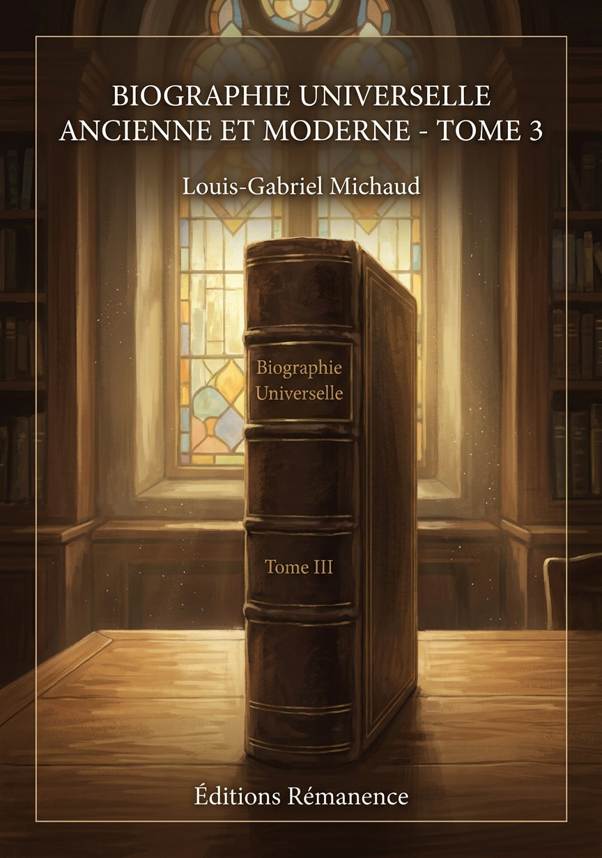 Livre Biographie universelle ancienne et moderne - Tome 3 par Louis-Gabriel Michaud - Couverture - Editions Remanence