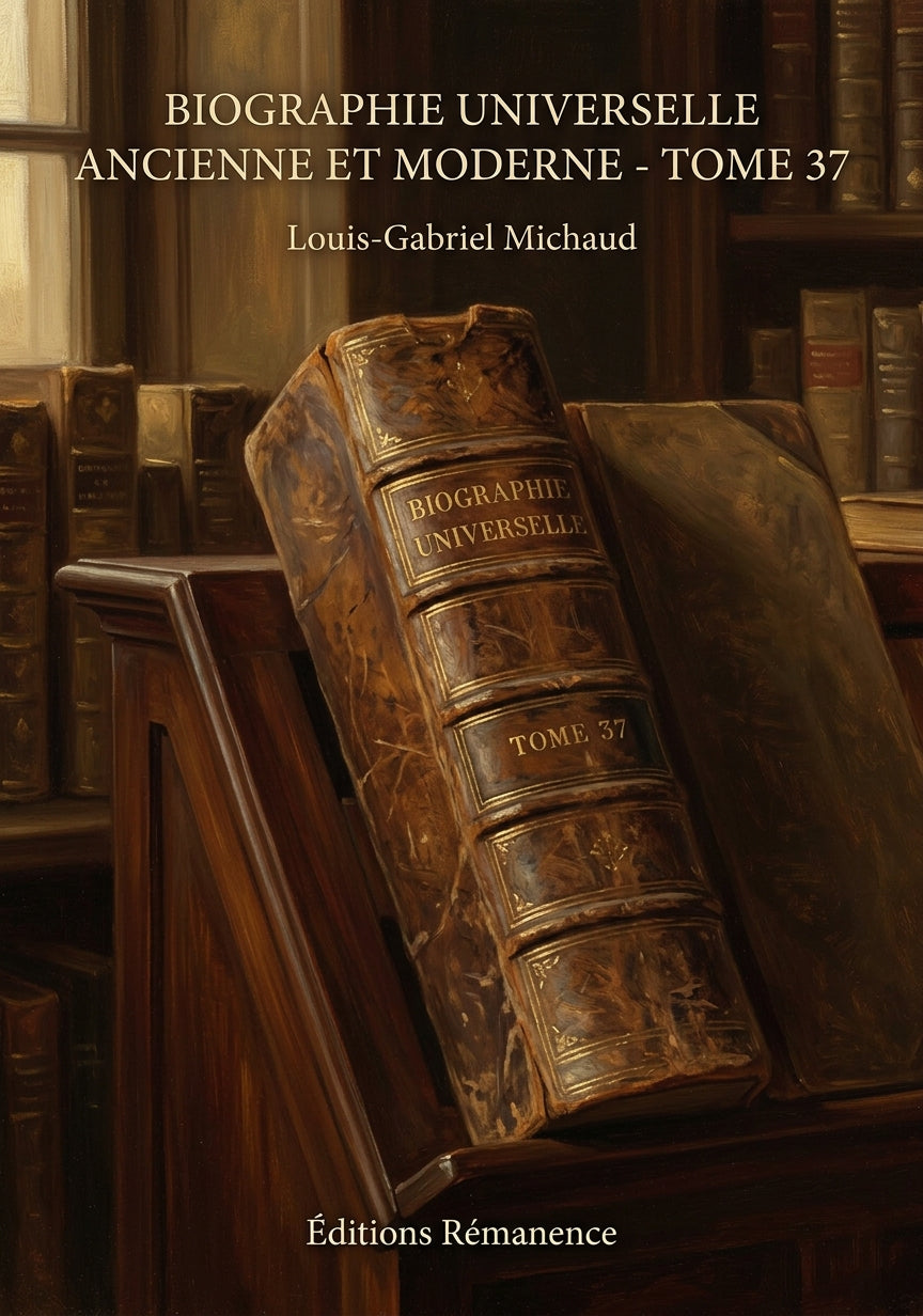 Livre Biographie universelle ancienne et moderne - Tome 37 par Louis-Gabriel Michaud - Couverture - Editions Remanence
