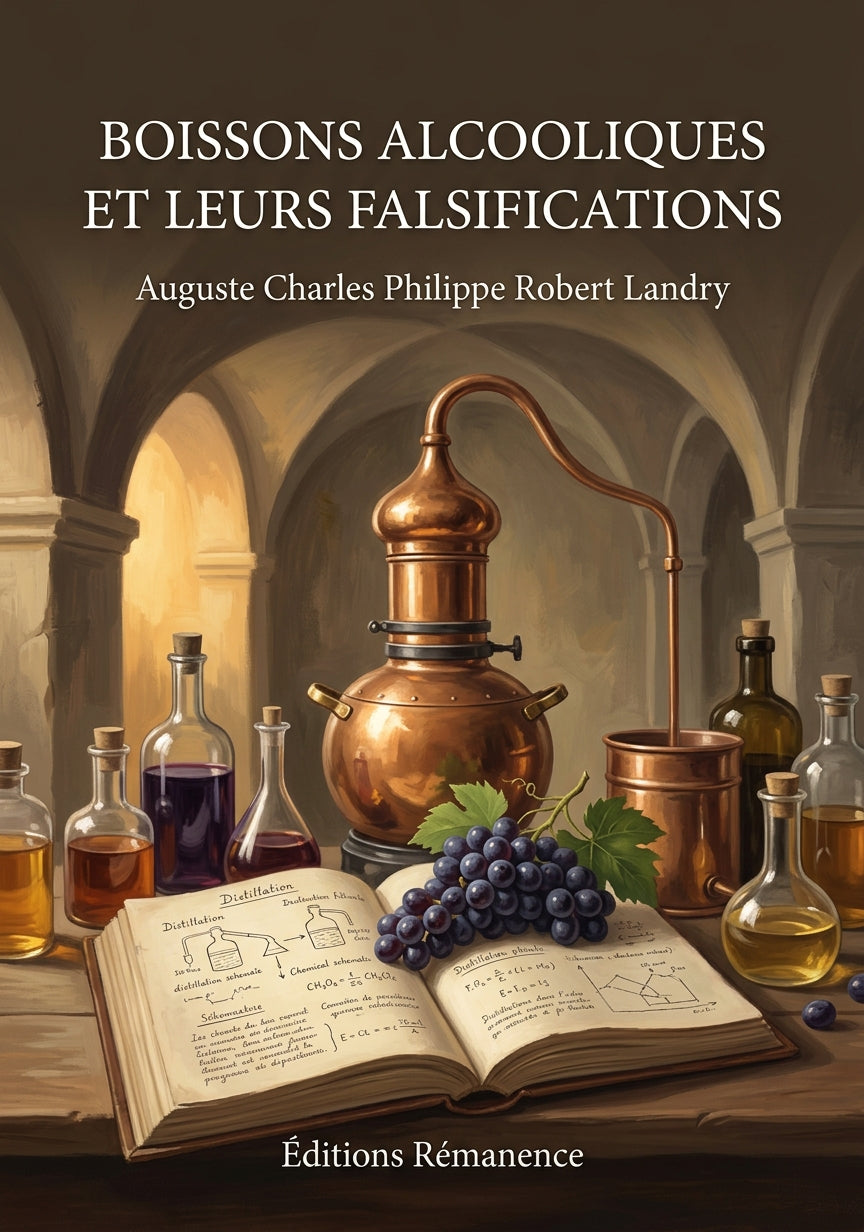 Livre Boissons alcooliques et leurs falsifications par Auguste Charles Philippe Robert Landry - Couverture - Editions Remanence