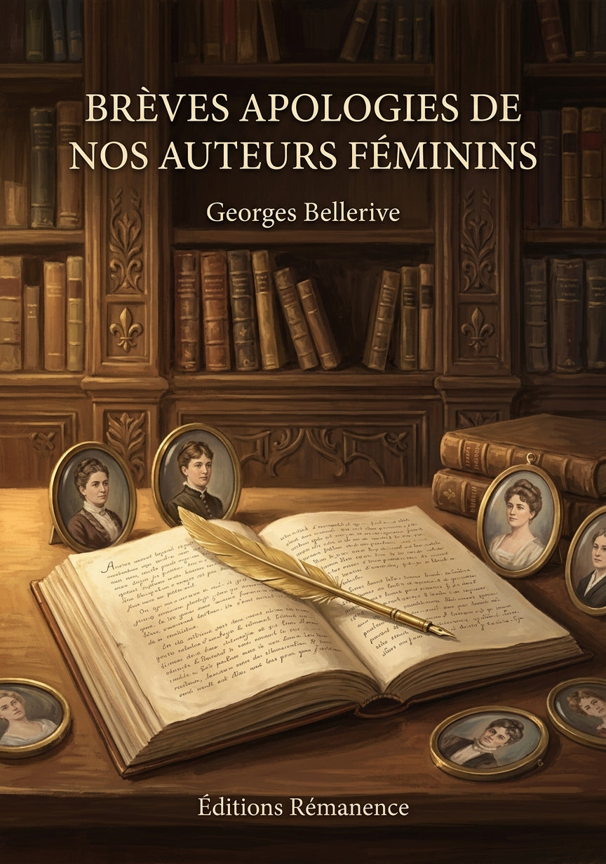 Livre Brèves apologies de nos auteurs féminins par Georges Bellerive - Couverture - Editions Remanence