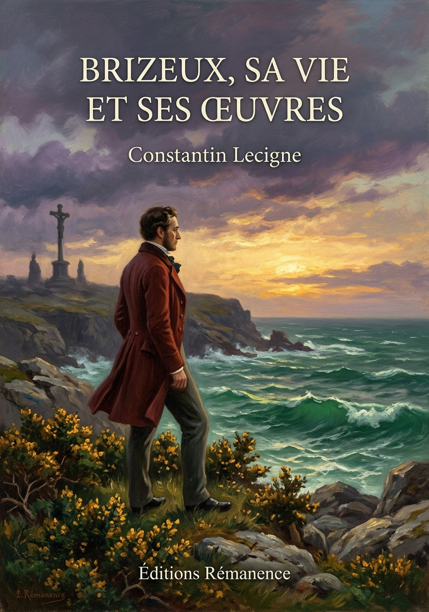 Livre Brizeux, sa vie et ses œuvres par Constantin Lecigne - Couverture - Editions Remanence