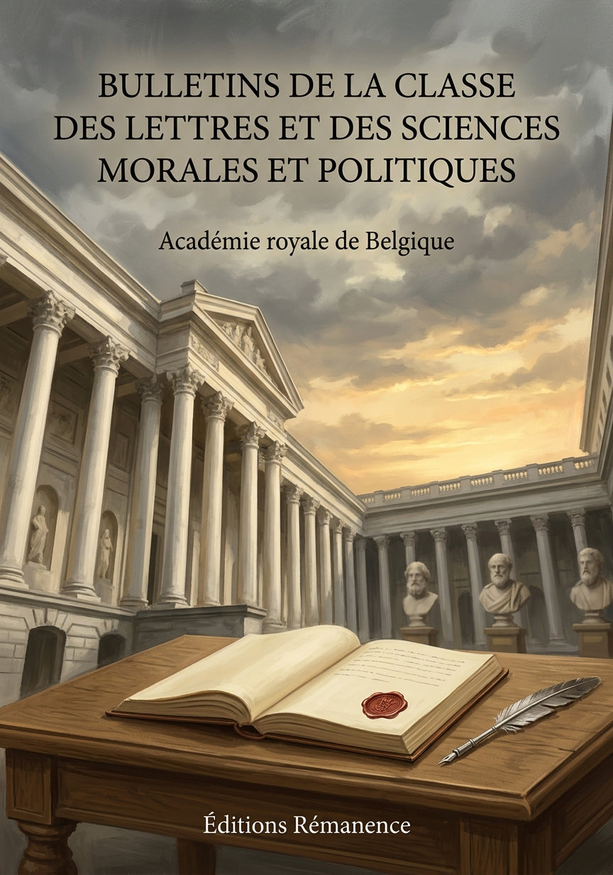 Livre Bulletins de la classe des lettres et des sciences morales et politiques par Académie royale de Belgique - Couverture - Editions Remanence