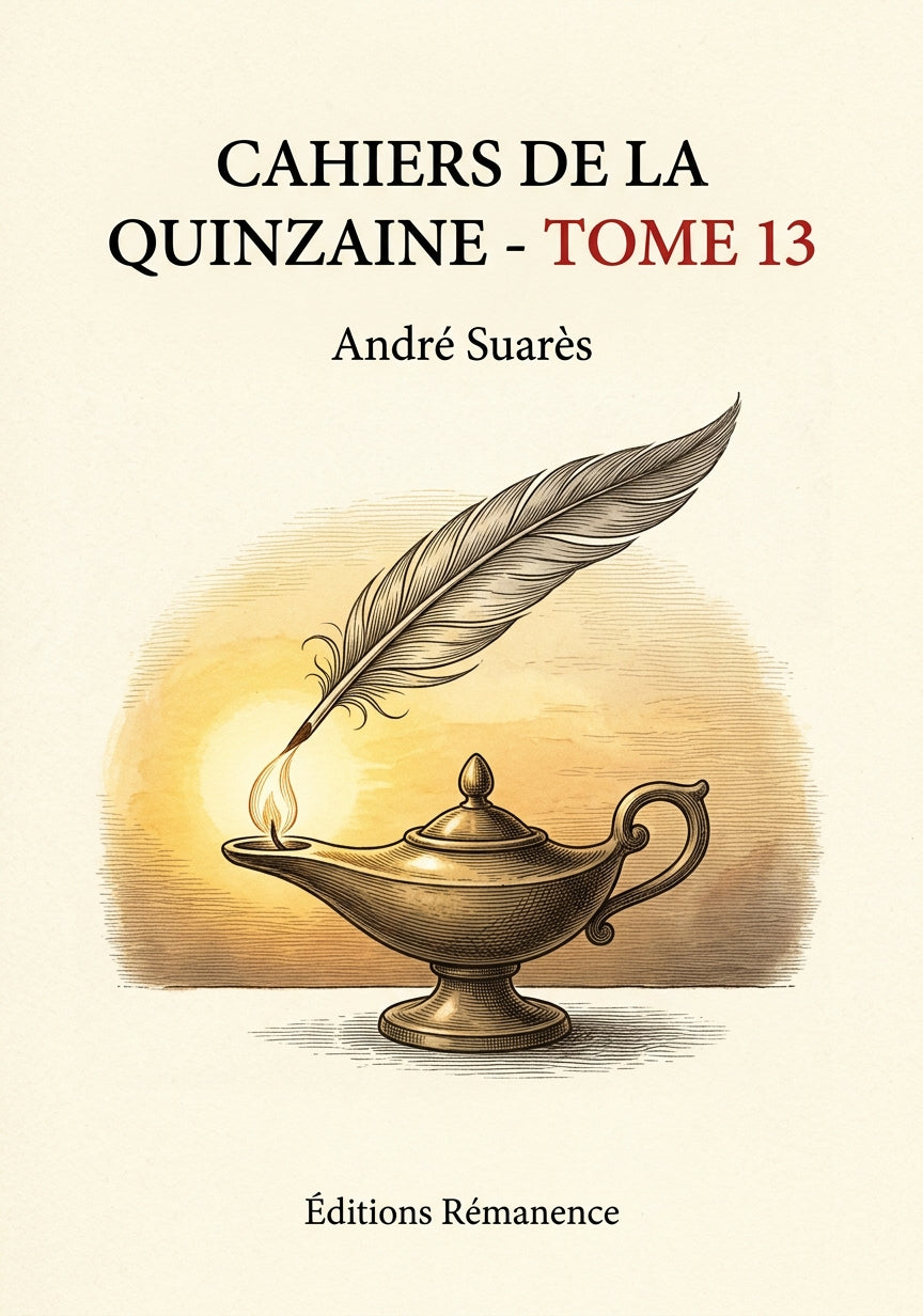 Livre Cahiers de la Quinzaine - Tome 13 par André Suarès - Couverture - Editions Remanence