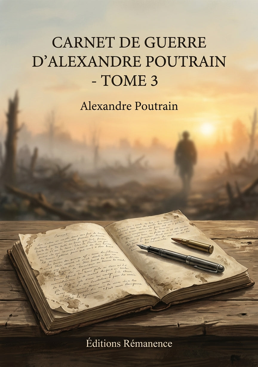 Livre Carnet de guerre d'Alexandre Poutrain - Tome 3 par Alexandre Poutrain - Couverture - Editions Remanence