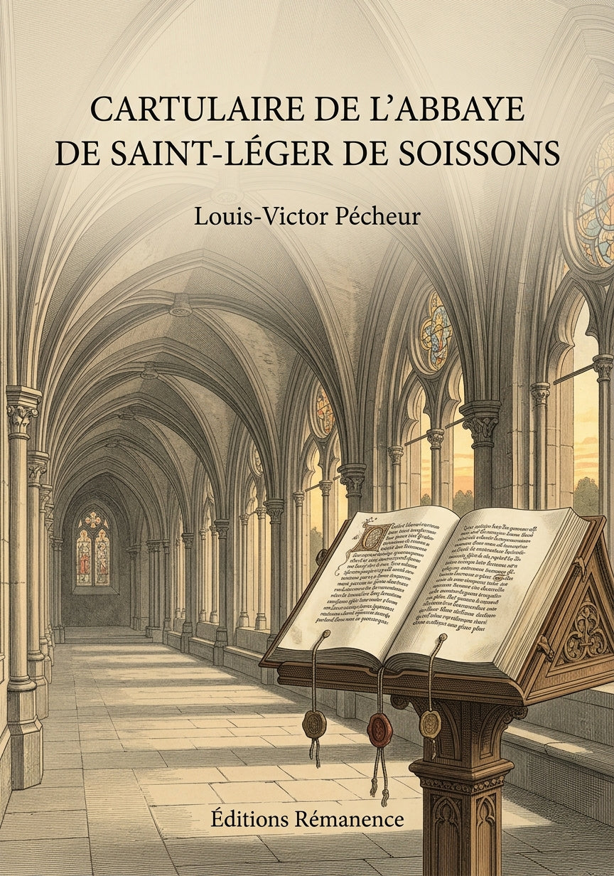 Livre Cartulaire de l’abbaye de Saint-Léger de Soissons par Louis-Victor Pécheur - Couverture - Editions Remanence