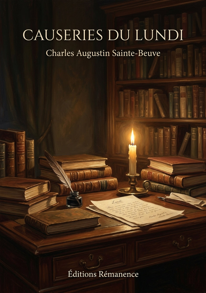 Livre Causeries du lundi par Charles Augustin Sainte-Beuve - Couverture - Editions Remanence