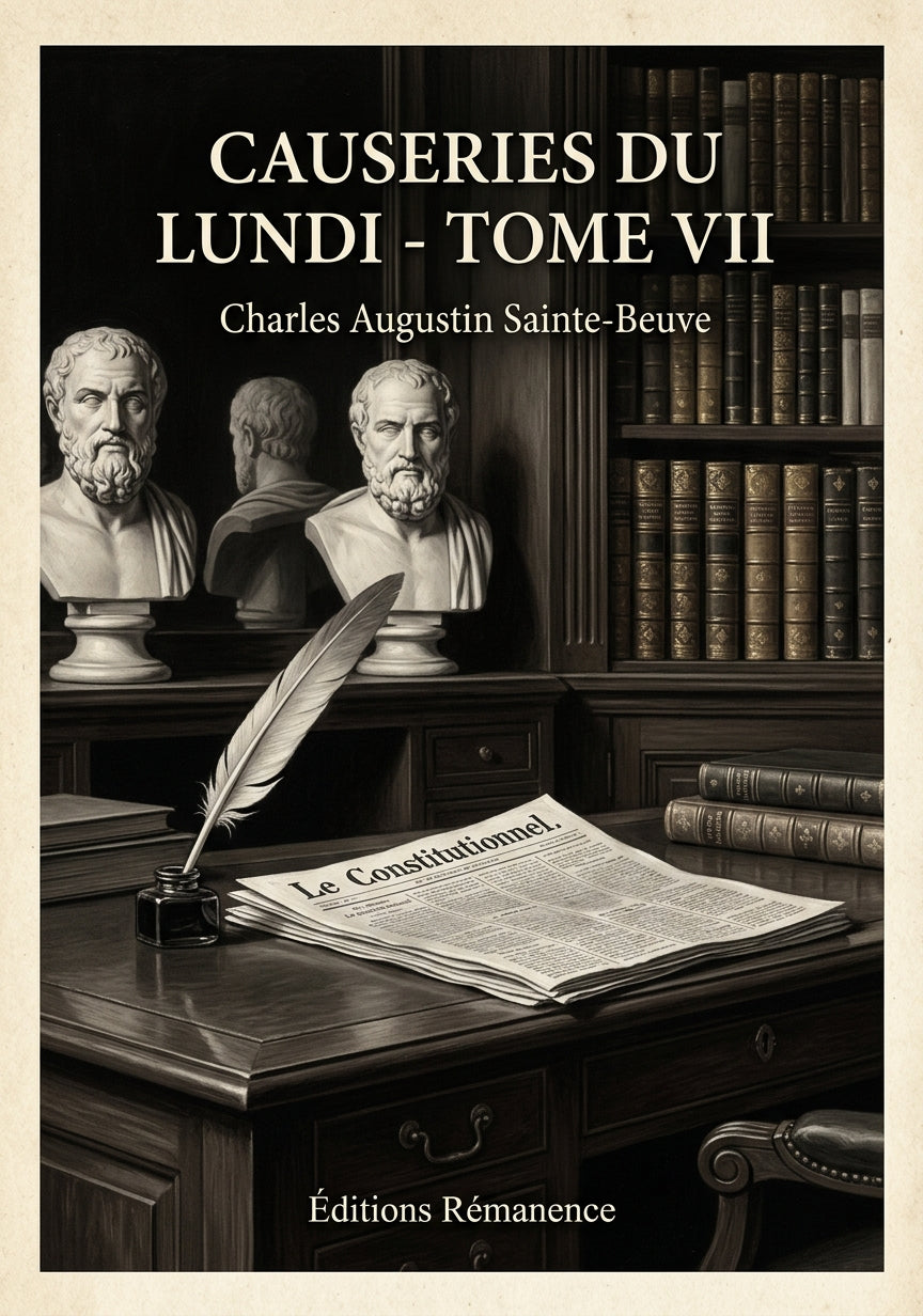 Livre Causeries du lundi - Tome VII par Charles Augustin Sainte-Beuve - Couverture - Editions Remanence
