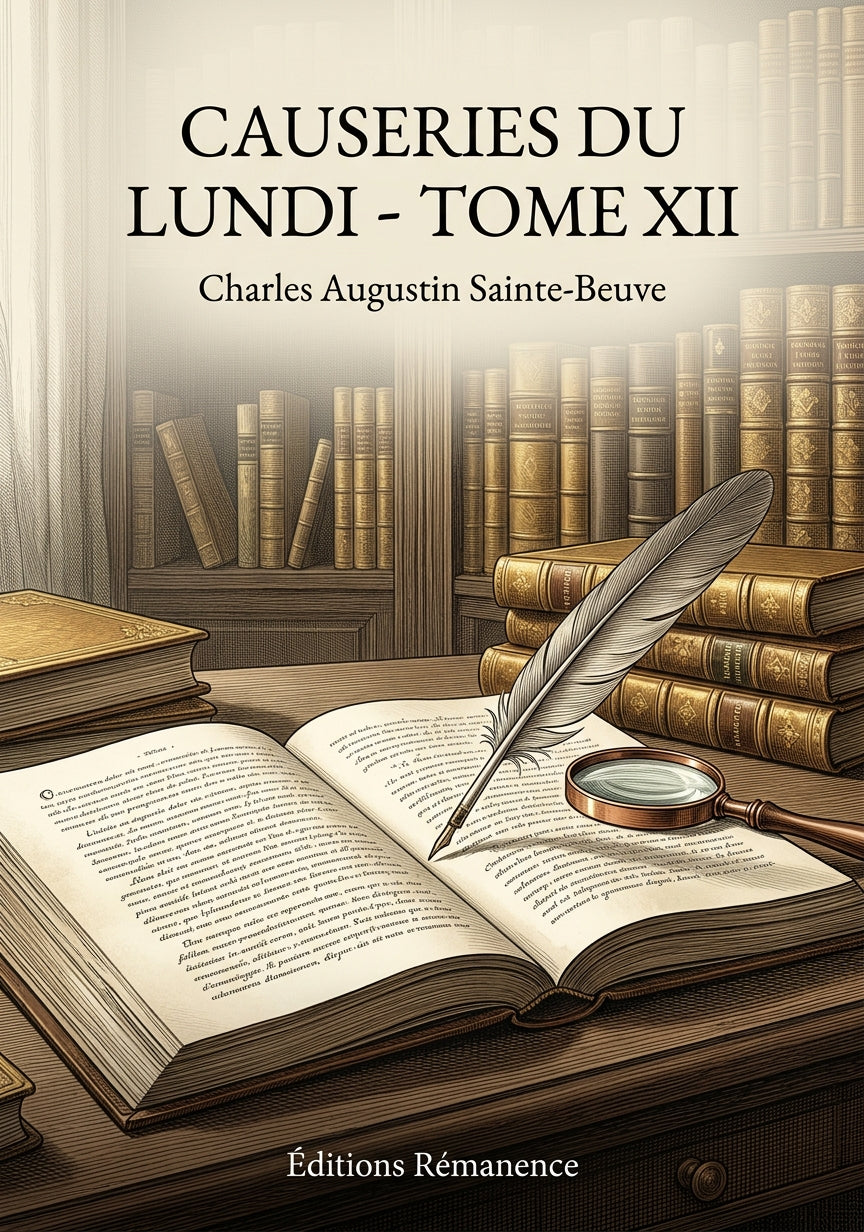 Livre Causeries du lundi - Tome XII par Charles Augustin Sainte-Beuve - Couverture - Editions Remanence
