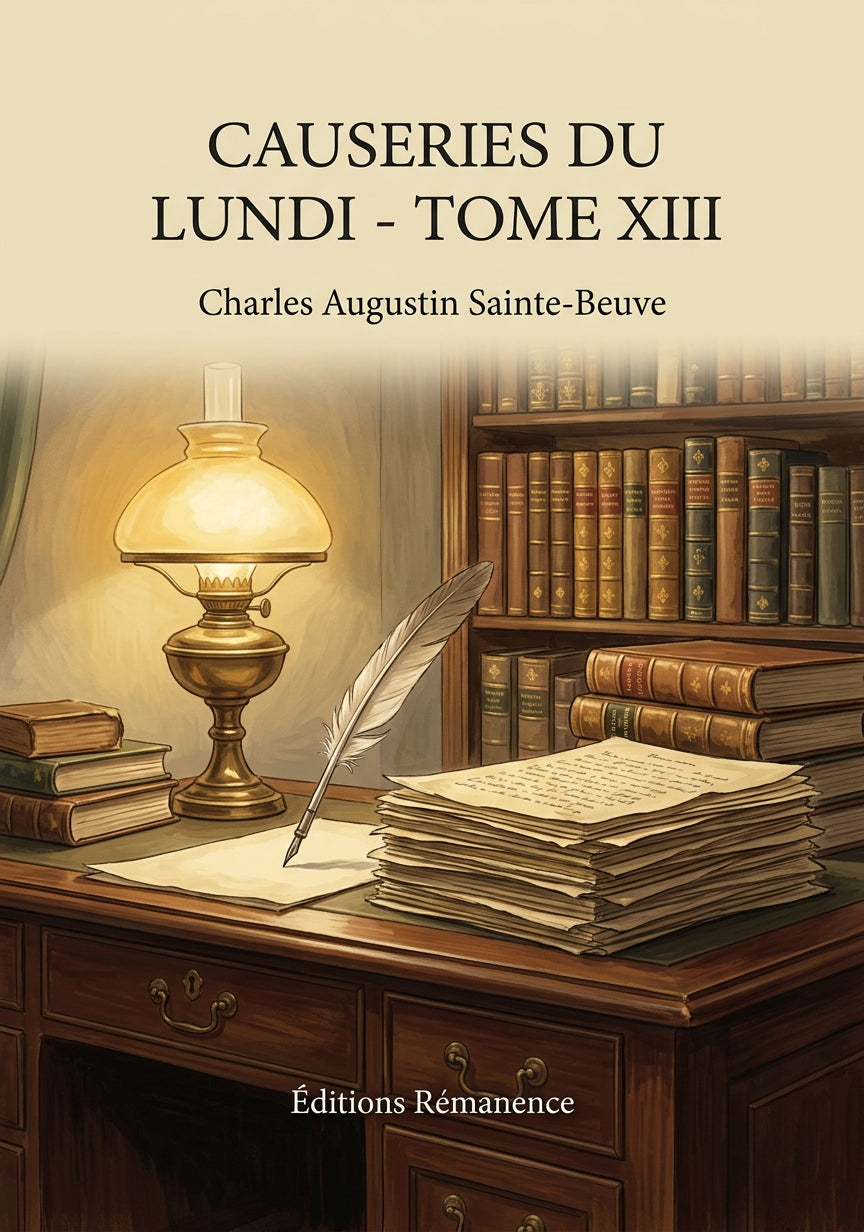 Livre Causeries du lundi - Tome XIII par Charles Augustin Sainte-Beuve - Couverture - Editions Remanence
