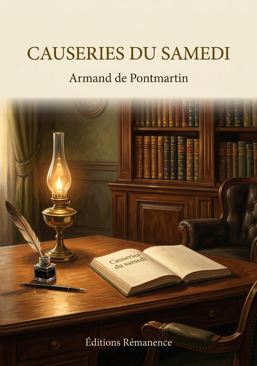 Livre Causeries du samedi par Armand de Pontmartin - Couverture - Editions Remanence