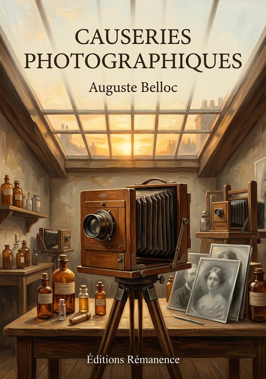 Livre Causeries photographiques par Auguste Belloc - Couverture - Editions Remanence