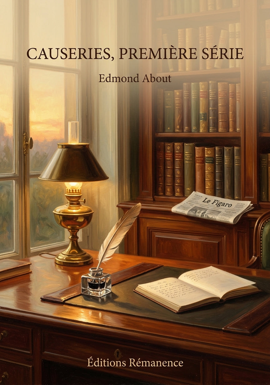 Livre Causeries, première série par Edmond About - Couverture - Editions Remanence