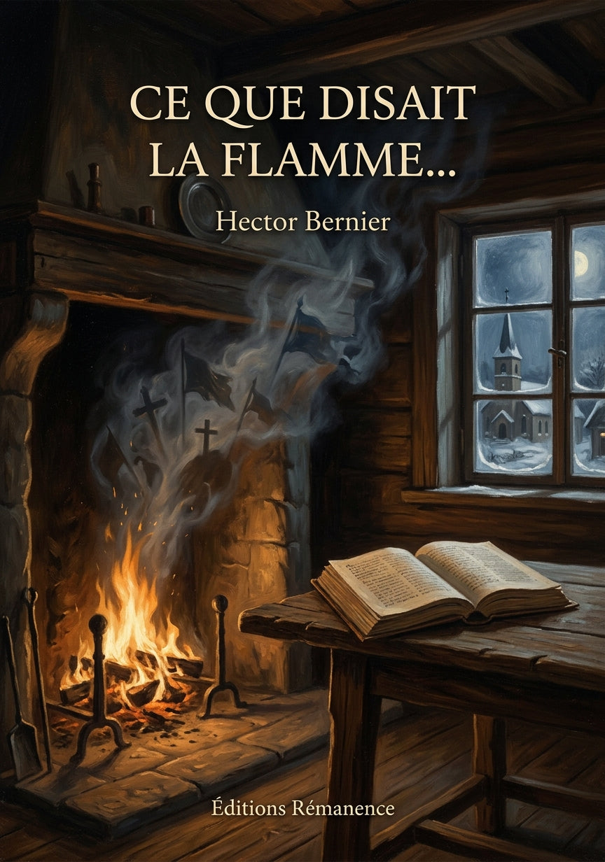 Livre Ce que disait la flamme… par Hector Bernier - Couverture - Editions Remanence