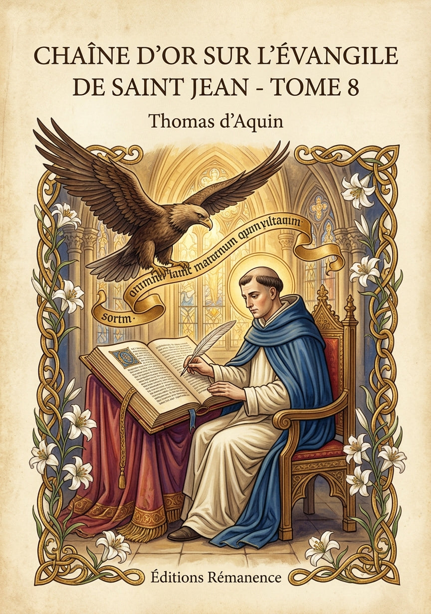 Livre Chaîne d’or sur l’évangile de saint Jean - Tome 8 par Thomas d’Aquin - Couverture - Editions Remanence