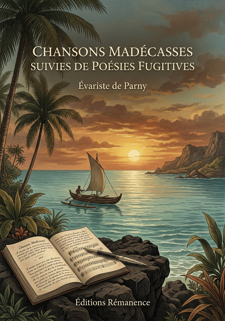 Livre Chansons madécasses suivies de Poésies fugitives par Évariste de Parny - Couverture - Editions Remanence