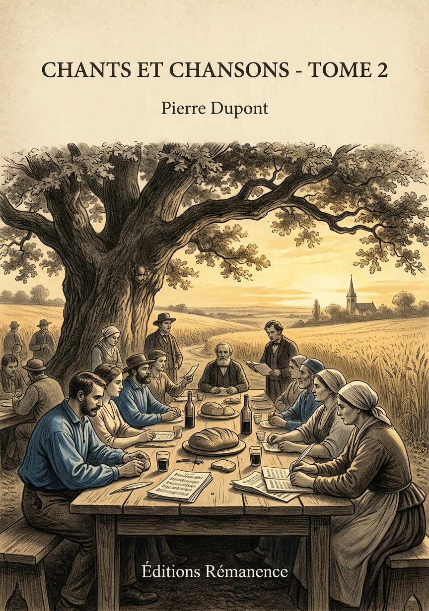 Livre Chants et Chansons - Tome 2 par Pierre Dupont - Couverture - Editions Remanence