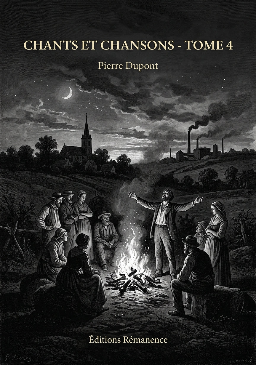 Livre Chants et Chansons - Tome 4 par Pierre Dupont - Couverture - Editions Remanence
