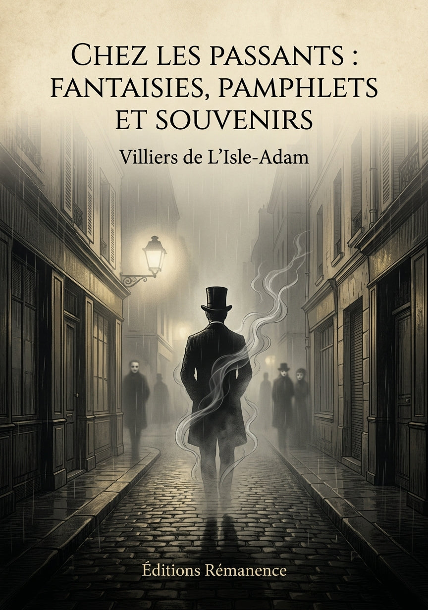 Chez les passants : fantaisies, pamphlets et souvenirs - Villiers de L'Isle-Adam (Couverture)