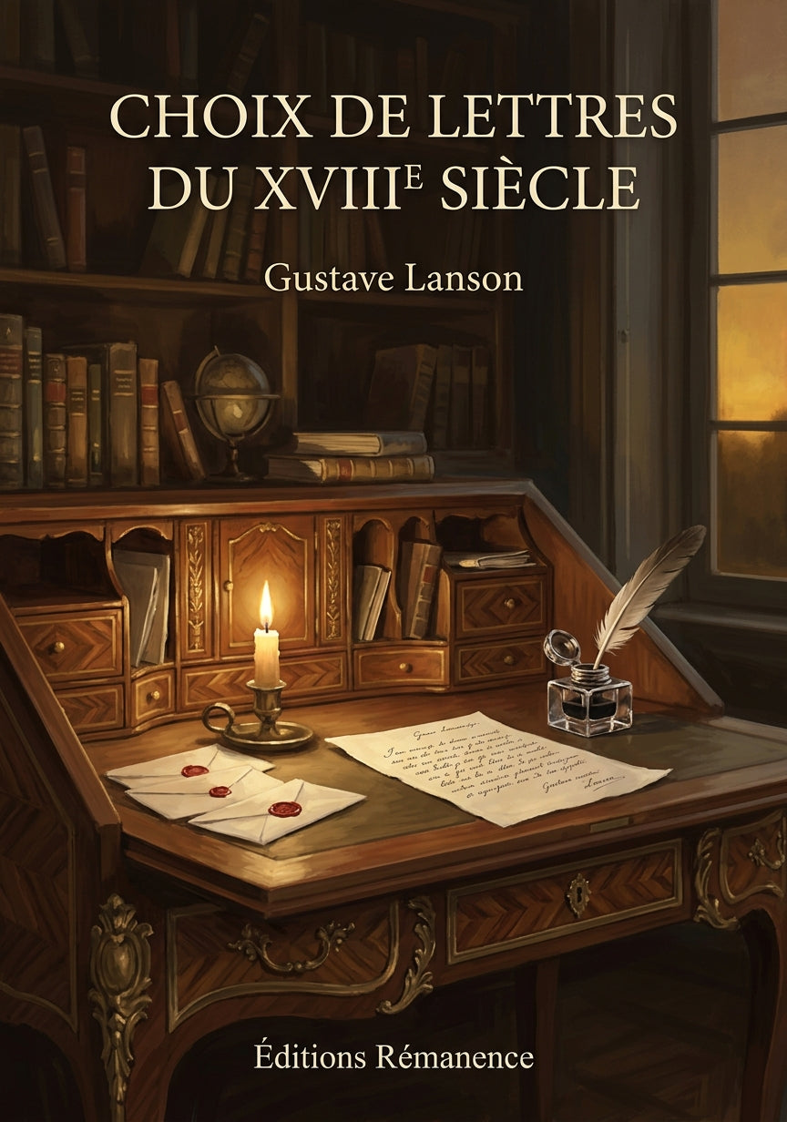 Livre Choix de lettres du XVIIIe siècle par Gustave Lanson - Couverture - Editions Remanence