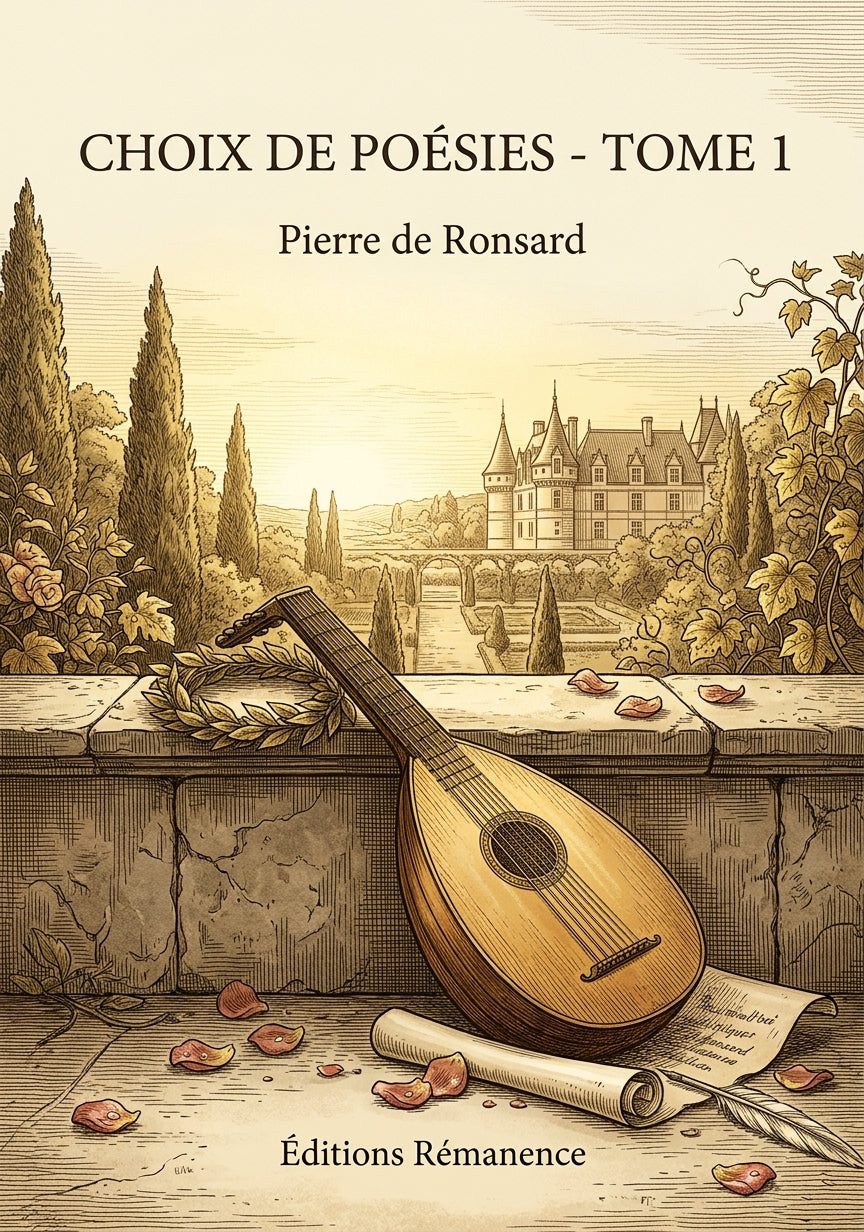 Livre Choix de poésies - Tome 1 par Pierre de Ronsard - Couverture - Editions Remanence