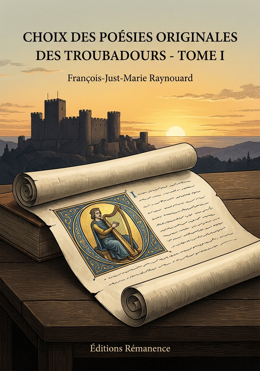 Livre Choix des poésies originales des troubadours - Tome I par François-Just-Marie Raynouard - Couverture - Editions Remanence