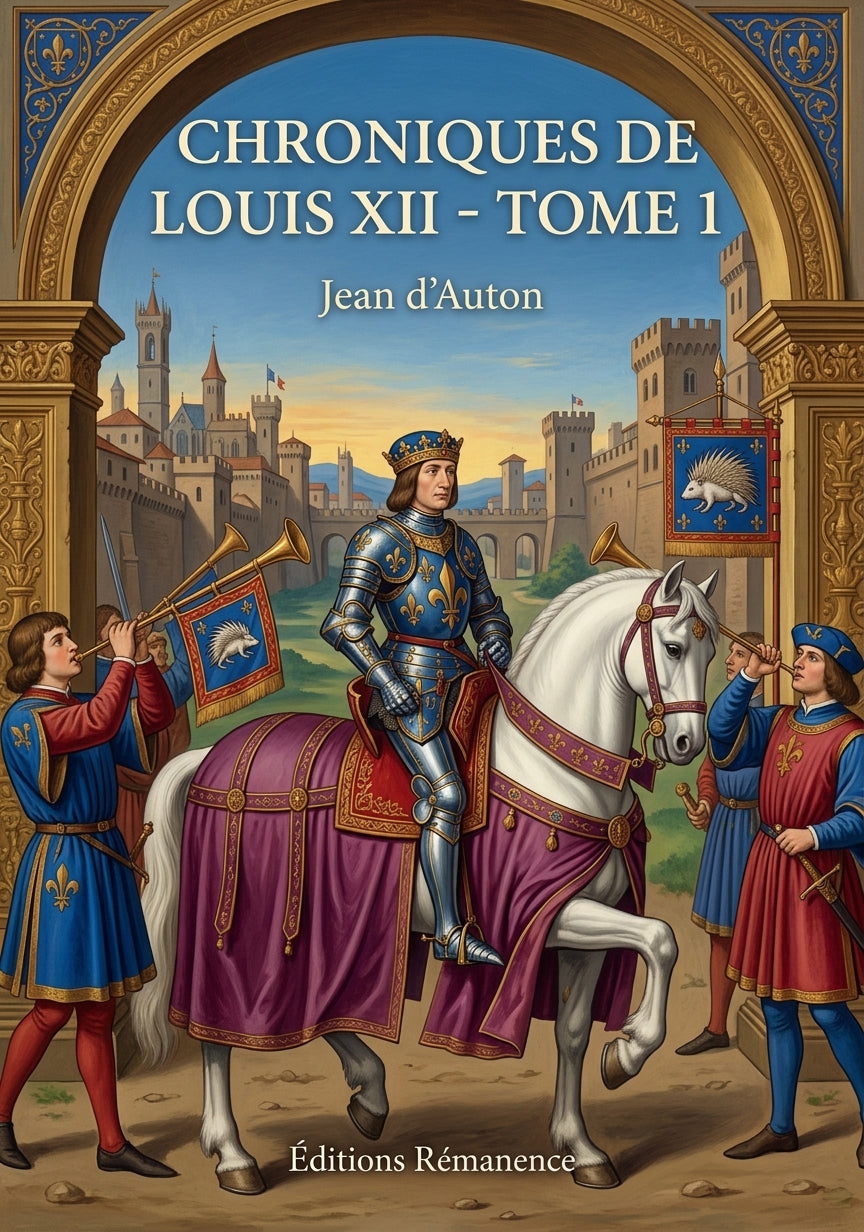 Livre Chroniques de Louis XII - Tome 1 par Jean d’Auton - Couverture - Editions Remanence