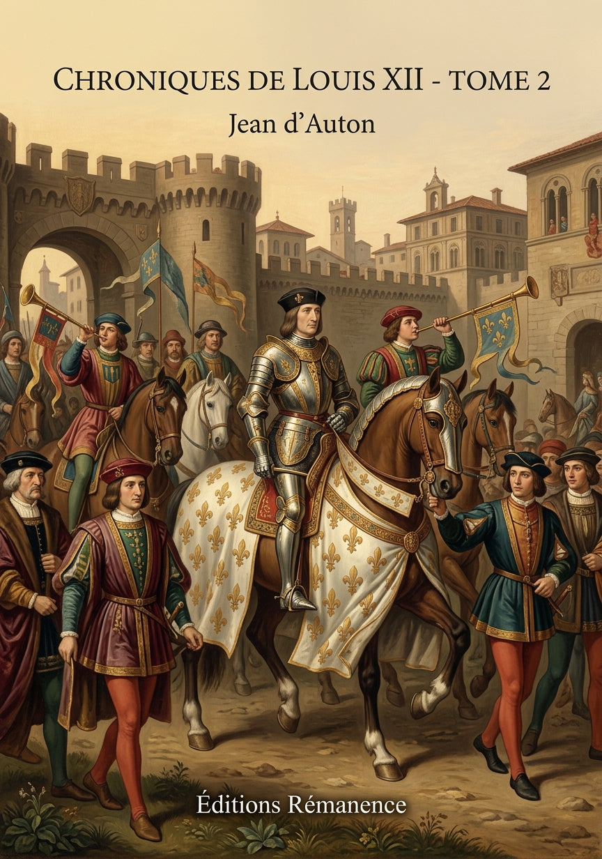 Livre Chroniques de Louis XII - Tome 2 par Jean d’Auton - Couverture - Editions Remanence